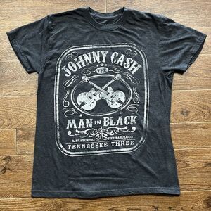 Johnny Cash T-Shirt Small Man in Black Charcol Outlaw Country Southern Gothic